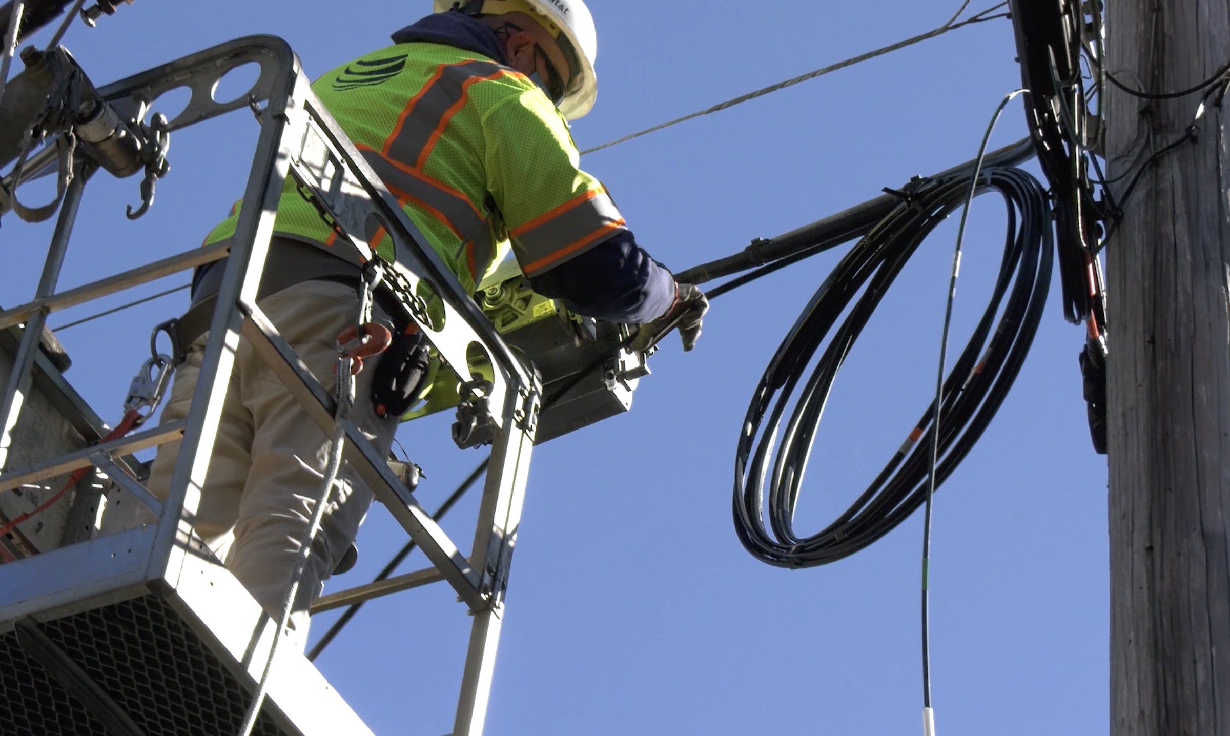 Fiber installations on poles